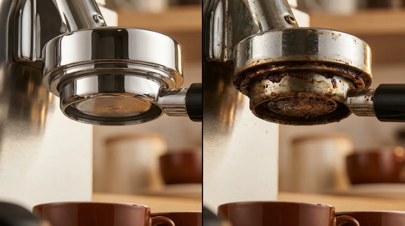 Czysty vs brudny blok parzący